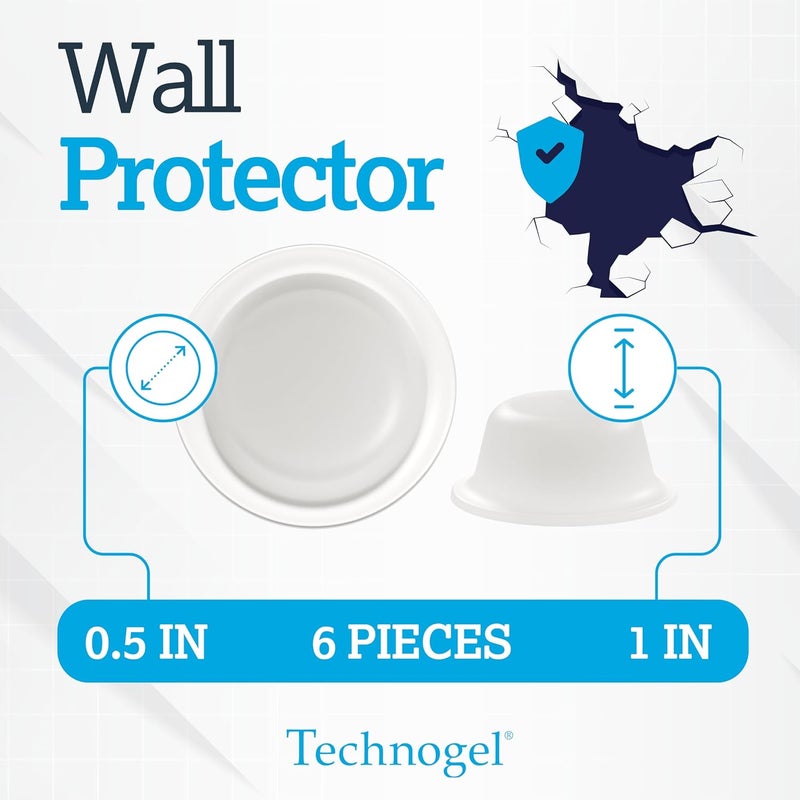 Technogel Protector, Transparent Peel-and-Stick Surface Protectors, High- Durable, Shock Absorbing, Reusable, Noise Damping, Door Bumpers (Small) - Image 2